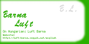 barna luft business card